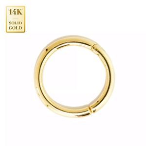 14K Solid Gold Nose Ring Hoop Body Piercing 16g